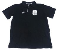 Černé polo tričko s potiskem 