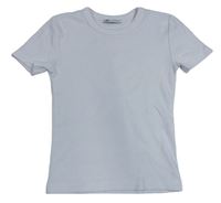 Biele rebrované crop tričko Zara