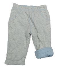 Světlešedé melírované zateplené tepláky George