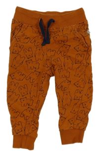 Oranžové tepláky s medveďmi Liegelind