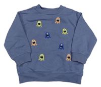 Modrá mikina s príšerkami M&S