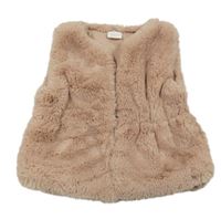 Svetloružová kožušinová podšitá vesta Next