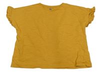 Horčicové crop tričko Next