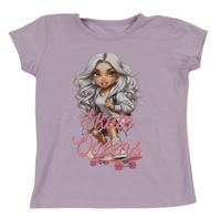 Fialové tričko s dívkou 