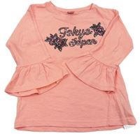 Ružové tričko s nápisom Y.F.K.