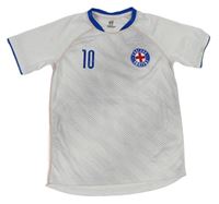Bílé vzorované fotbalové funkční tričko - England H&M