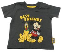Tmavošedé tričko s Mickeym Disney