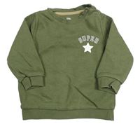 Khaki mikina s nápisom F&F