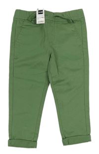 Khaki plátenné nohavice