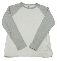 Bielo-sivé tričko H&M
