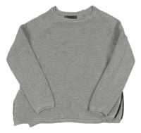 Sivý rebrovaný sveter zn. Primark