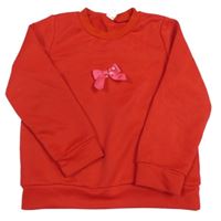 Červená mikina s mašlou SHEIN