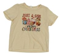 Béžové tričko sem Santou Shein