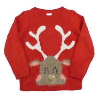 Červený svetr se sobem C&A