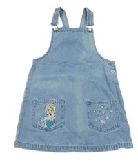 Světlemodré riflové laclové šaty s Elsou Disney