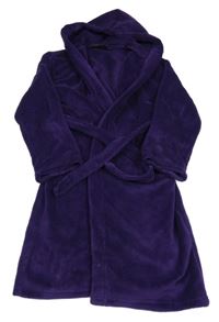 Fialový chlupatý župan s kapucí X-mail