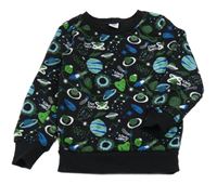 Čierna mikina s planetami Kiki&Koko