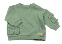 Zelená kockovaná mikina s vreckom F&F