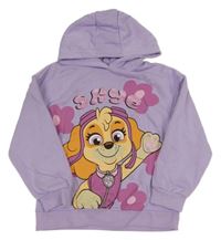 Lila mikina s potiskem a kapucí - Tlapková patrola Nickelodeon