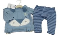 Nové - 2set - Modrošedé triko s medvědem + tepláky Next