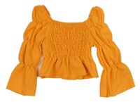 Oranžová crop halenka