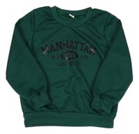 Tmavozelená mikina s nápisom Shein