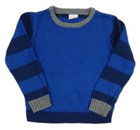 Modro-tmavomodrý sveter Miniclub