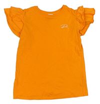 Oranžové tričko s volánikmi River Island
