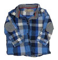 Modro-tmavomodro-bílá kostkovaná košile H&M