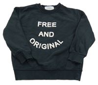 Čierna mikina s nápisom Zara