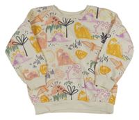 Smeatanová ovesize mikina s dinosaurami