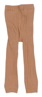 Starorůžové žebrované punčochové legíny 