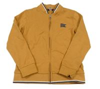 Béžová prepínaci mikina s nápisom a prúžkami Okaidi