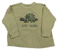 Khaki tričko s dinosaurom George