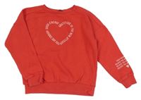 Červená mikina so srdiečkom a nápisom George