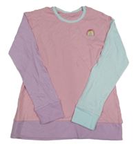 Růžovo-tyrkysovo-fialové trio s duhou George 