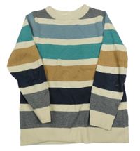 Béžovo-farebný pruhovaný sveter H&M