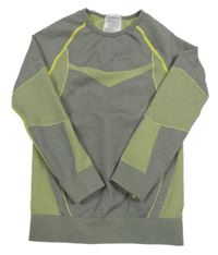 Sivo-limetkové športové funkčné tričko Lupilu