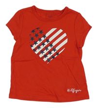 Červené tričko so srdiečkom Tommy Hilfiger