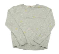 Sivý melírovaný sveter s farebnymi bodky Country Road