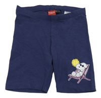 Tmavomodré elastické kraťasy so Snoopym Peanuts
