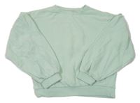 Svetlozelená oversize crop mikina M&Co.