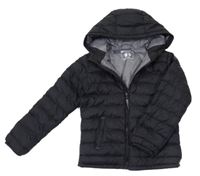 Černá šusťáková prošívaná zimní bunda s kapucí Mountain Warehouse