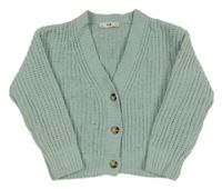 Světlezelenošedý žinylkový prepínaci crop sveter C&A