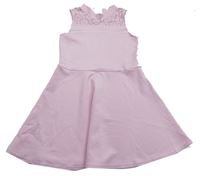 Svetloružové šaty s čipkou s kvietkami Innocence Kids