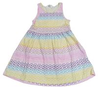 Bielo-farebné vzorované šaty H&M