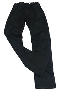 Černé potažené slim fit rifle H&M
