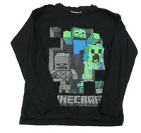 Čierne pyžamové tričko s Minecraft Reserved