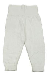 Biele rebrované tepláky