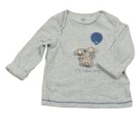 Světlešedé melírované žebrované triko s 3D koalou F&F